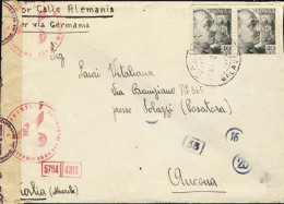 1944-POW. Busta Dalla Spagna Per Ancona (via Di Germania) Del 11 Maggio Da Marin - Storia Postale