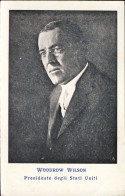 1920-Woodrow Wilson Presidente U.S.A. Cartolina Dono Dell'Opera Di Fratellanza U - Historische Persönlichkeiten