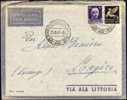 1941-lettera Via Aerea Annullo Ufficio Concentramento Posta Militare 402 Del 25. - War 1939-45