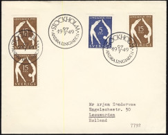 1949-Svezia Serie 2 Valori + Coppia 2^ Congresso Mondiale Di Educazione Fisica A - FDC