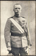 1921-cartolina Sua Maesta' Il Re Vittorio Emanuele II A Trento - Histoire