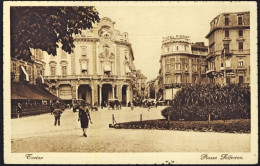 1920-Torino Piazza Solferino Cartolina Viaggiata Con Annullo Esposizione Filatel - Other & Unclassified