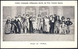 1900circa-cartolina "gruppo Del Pipelè "celebre Compagnia Lillipuziana Diretta D - Música