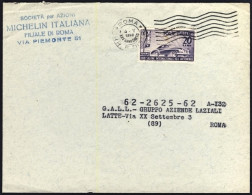1950-lettera Affrancata Con L.20 Salone Dell'automobile Di Torino - 1946-60: Poststempel