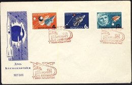 1964-Russia Busta Illustrata Affrancata Serie 3 Valori Non Dentellati A Temetica - Altri & Non Classificati
