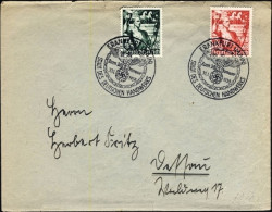 1928-Germania Lettera Affrancata Serie 2 Valori Con Annullo Figurato Frankfurt S - Brieven En Documenten