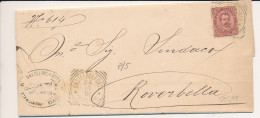 1891 CASTELBELFORTE MANTOVA  TONDO RIQUADRATO + CARTA INTESTATA ARALDICA E FIRMA SINDACO - Poststempel