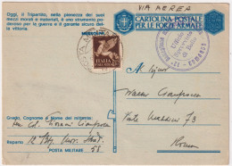 1943-Franchigia Posta Militare 58 Del 17.1.43 Tunisia - Weltkrieg 1939-45