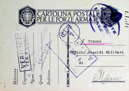 1941-Franchigia Posta Militare Scuola Meccanici Marina Venezia - Weltkrieg 1939-45