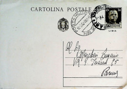 1940-intero 30c. Posta Militare 221 15.6.40 E Bangasi Su Intero Postale Libia - Weltkrieg 1939-45