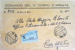 1940-Franchigia Posta Militare 39 24.9.40, Al Verso PM 9 E Concentr. Bologna, As - Weltkrieg 1939-45