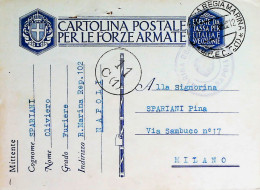 1943-Franchigia Posta Militare Regia Marina Reparto 102 Napoli Censura 18.8.43 - Weltkrieg 1939-45