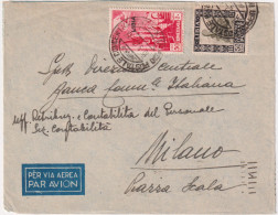1942-Libia Lettera Aerea Da P.M.85 (manoscritto Al Verso) Bollo X Ufficio Postal - Libya