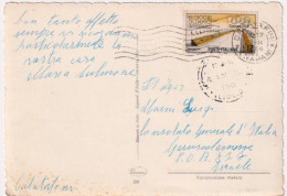 1956-L.12 Cortina Isolato Su Cartolina Diretta In Israele, Timbro Di Arrivo - 1946-60: Poststempel