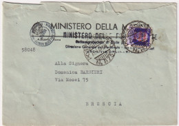 1944-lettera Ministero Della Marina Maripers Affrancata 50c.RSI Posta Da Campo N - Marcophilie