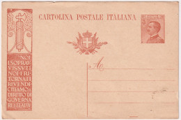 1924-Propaganda Del P.N.F. 30c.arancio Senza Millesimo Macchie D'inchiostro - Interi Postali