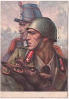1940-dis.Tafuri 77^ Reggimento Fanteria Lupi Di Toscana Affrancata 20c. - Régiments