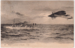 1909-Bleriot Traversant La Manche, Viaggiata - Aviateurs