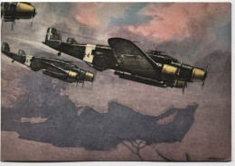 Aerosiluranti In Volo Sul Mare Egeo, N.042, Illustratore D'Ercoli - Patriottiche