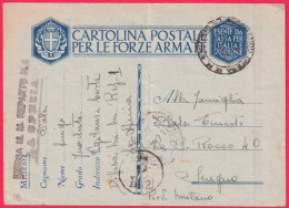 1943-CF Lineare Difesa M.M. Reparto N.1 La Spezia Del 28.8 - Poststempel