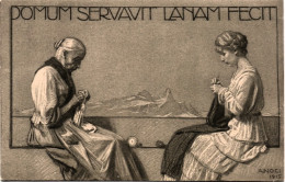 1915-Comitato Di Difesa Interna, Corredo Del Soldato,"Domum Servavit Lanam Fecit - Patriottiche