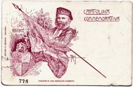 1900-Cartolina Commemorativa, Bologna MCM, Garibaldi, Bandiera, Edizione Di 1000 - Heimat