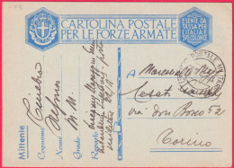 1940-CF Ufficio Postale Militare N.22 Del 26.12 - Marcofilie