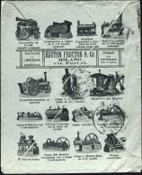 1882-lettera Della Ruston Proctor Di Milano Con Al Verso 15 Raffigurazioni Di Lo - Poststempel