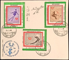 1966-cartoncino Con S.3 V. Universiade D'inverno Pattinaggio Artistico Torino - 1961-70: Poststempel