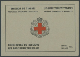 BELGIEN MH I **, 1953, 2 Fr. Rotes Kreuz Im Markenheftchen, Oberer Heftchenblatttext In Französisch, Pracht, Mi. 80.- - Other & Unclassified