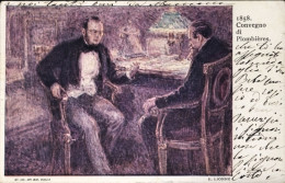 1914-cartolina Grande Lotteria-1858 Convegno Di Plombieres Viaggiata - Historische Persönlichkeiten