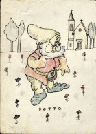 1943-Cartolina In Franchigia Con Disegno Del Nano Dotto Al Verso Dalla PM 217 De - Marcophilie