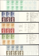 1978/83-Gran Bretagna 5 Libretti Christmas Lst. 1,60 + 1,80 + 2,20 + 2,55 + 2,20 - Postzegelboekjes