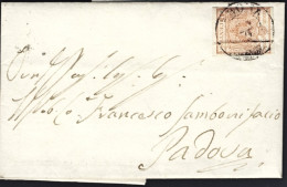 Lombardo Veneto-1850  Piego Con Scritto Datato 28 Settembre Affrancato 15c. I^ T - Lombardy-Venetia