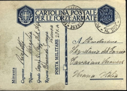 1941-CF Con Posta Militare N. 201 Del 15.3 Conflitto Italo Greco Cat.Marchese P. - War 1939-45