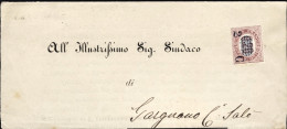 1879-piego A Stampa Con 2c.su 0,20 Lacca Francobollo Sfuggito All'annullo E Pert - Marcophilia