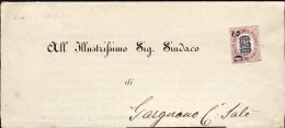 1879-piego A Stampa Con 2c.su 0,20 Lacca Francobollo Sfuggito All'annullo E Pert - Marcofilie