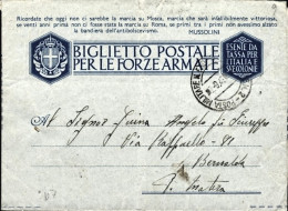 1943-biglietto Franchigia Posta Militare N.550 Servizio Volante N.2 Del 3.9 (cat - War 1939-45