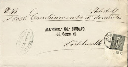 1881-Piego Affrancato 1c.verde Grigio Chiaro Ben Centrato E Con Completo Angolo  - Marcofilie