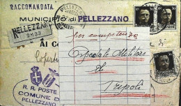 1940-raccomandata Municipio Di Pellezzano Diretta All'Ospedale Militare Di Tripo - War 1939-45