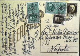 1944-intero Postale 30c. Con Affrancatura Aggiunta Di Due Espressi Da L.1,25 + 3 - Marcophilie