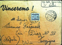 1941-busta Con Motto Vinceremo! Bollo Di Posta Militare N. 85 Del 28.3, Al Verso - War 1939-45