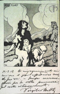 1918-Franchigia WW1 Vignetta Siglata CTA Stampa Di Propaganda Retro Kultur, Post - Guerre 1914-18