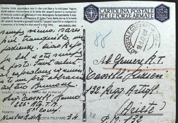 1942-Franchigia WW2 Nucleo B Della Posta Militare 34 , Cartolina Rifilata In Alt - Weltkrieg 1939-45