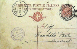 1917-Intero Postale 10c. Con Annullo Circolare Di Milano Portalettere Del 1.4 - Storia Postale