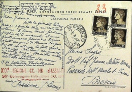 1942-XXX^ Legione CC.NN.d'Assalto Lineare Su Cartolina La Disperata Boccasile Ca - Patriottiche