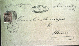 1885-Brescia Piego A Stampa Del Municipio Di Terbole Casaglio Per Chiari Affranc - Marcophilie