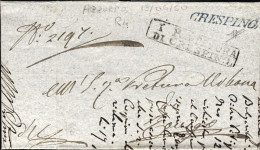 1850-Lineare CRESPINO Su Piego Del 17 Giugno, Firmato Sorani - 1. ...-1850 Vorphilatelie
