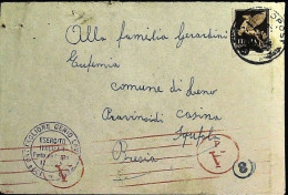 1944-busta Affr. 50c. PA Miti Annullato Feldpost 17296 Tondo 137^ Btg. Genio Cos - Weltkrieg 1939-45