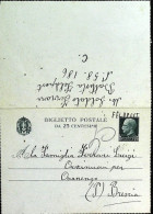 1945-Intero Postale Biglietto RSI Da Militare Feldpost 58186 Btg Italiano Riforn - Weltkrieg 1939-45
